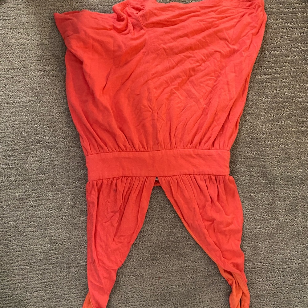 Deep V neck romper
